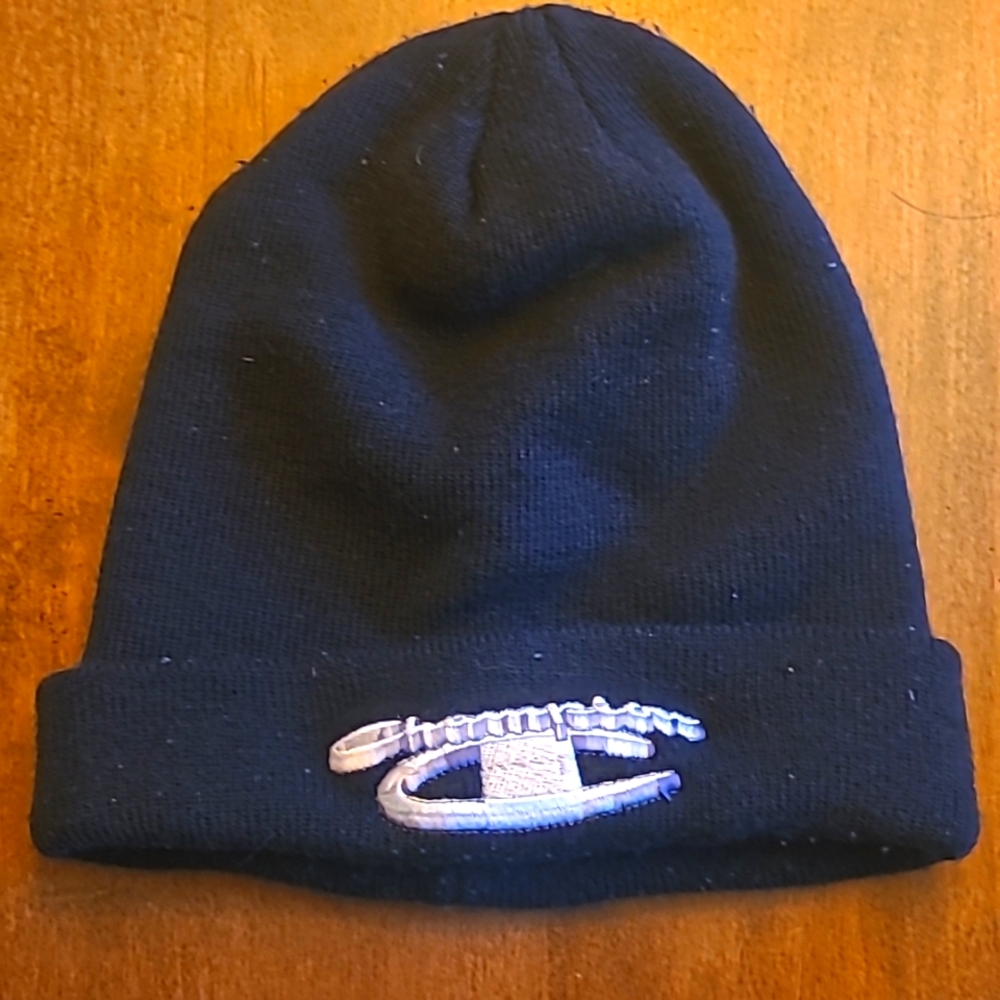 Supreme Champion Collab Men's Black Knit Beanie